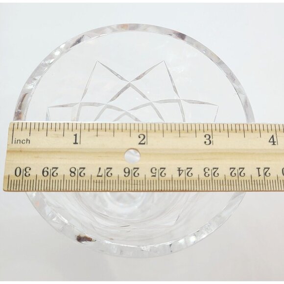 Waterford Crystal Kinsale Vase Cut Diamond Pattern Footed 7" Tall Vtg - Picture 9 of 9